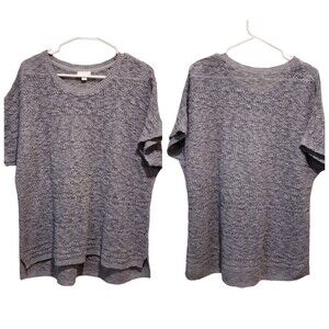 J Jill  Blue Knit LARGE PETITE Sweater  Bluestone